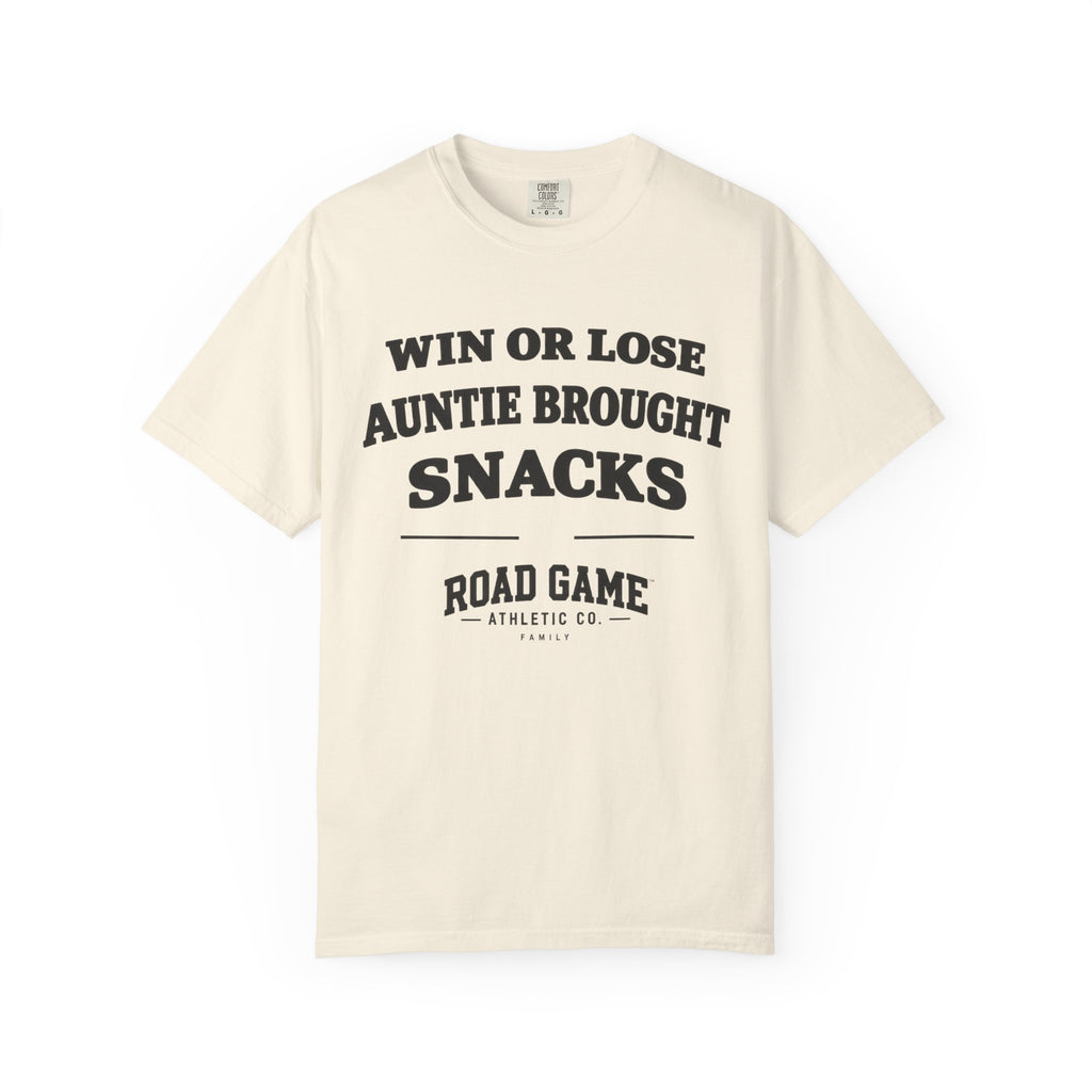 Win or Lose Auntie Brought Snacks Tee — Family Division