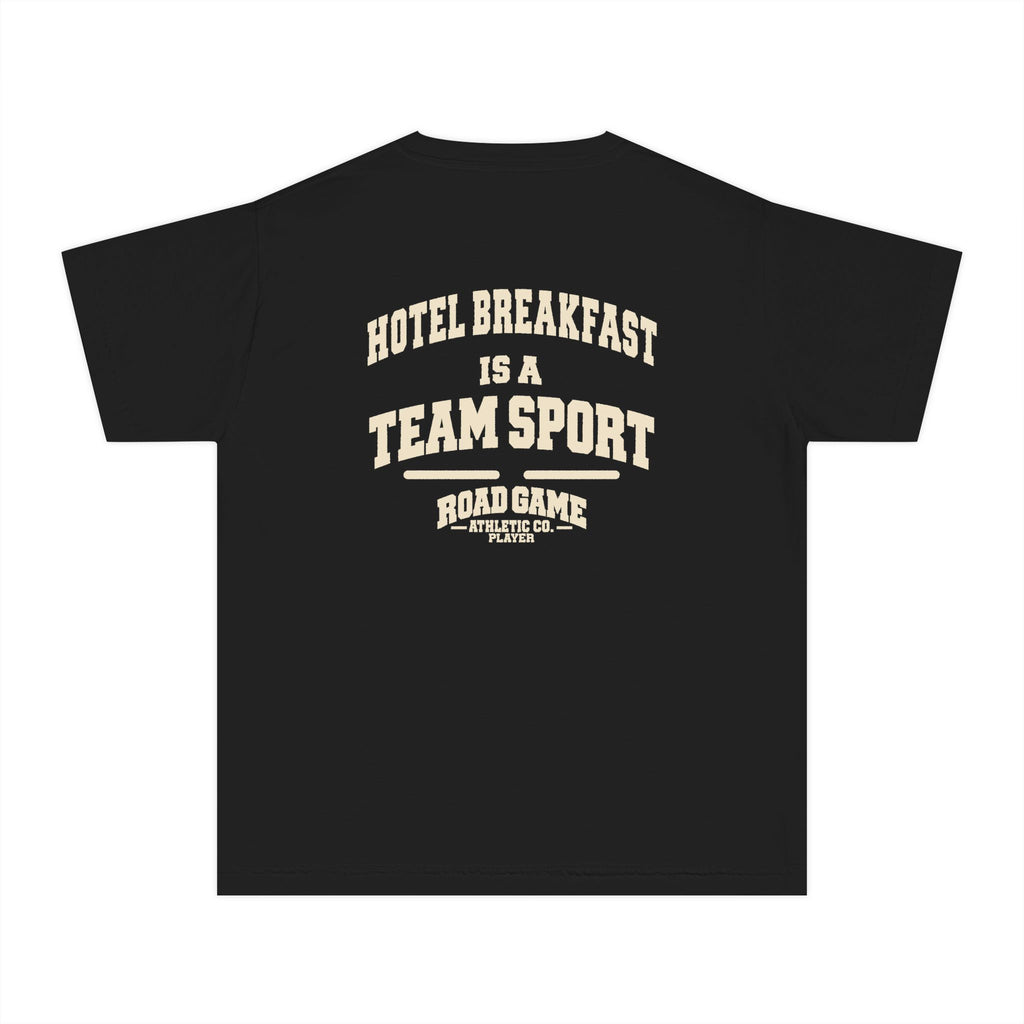 Youth Tee - Hotel Breakfast is a Team Sport - Player Division Kids Shirt
