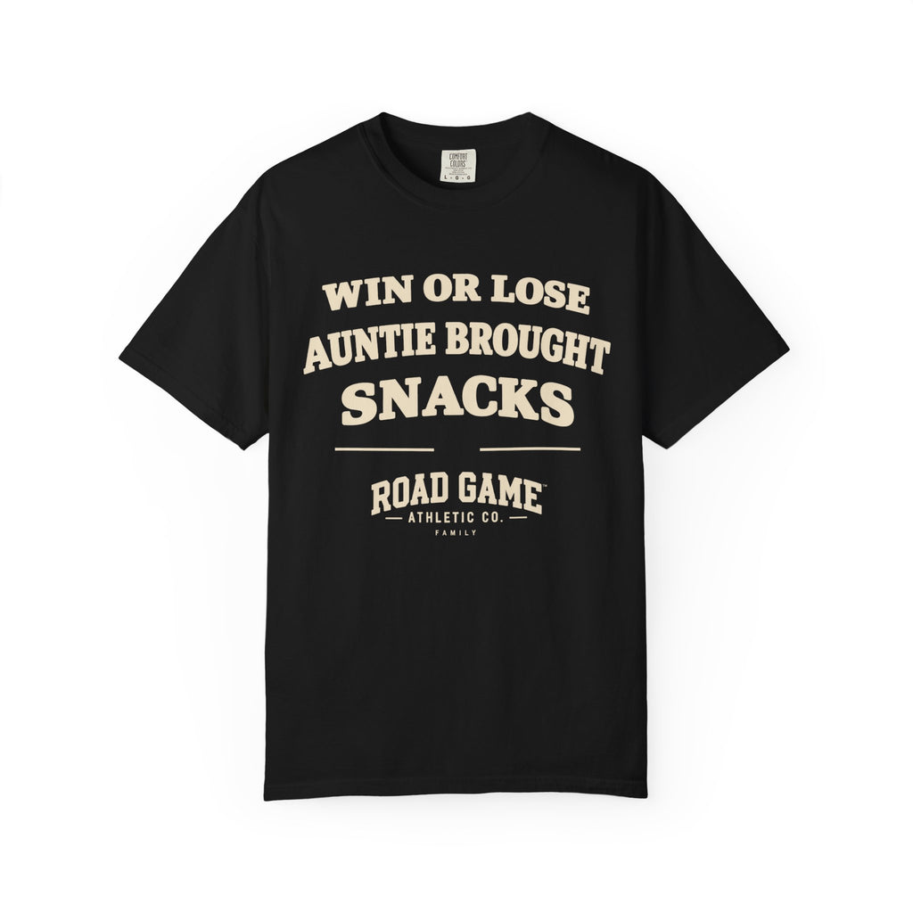Win or Lose Auntie Brought Snacks Tee — Family Division