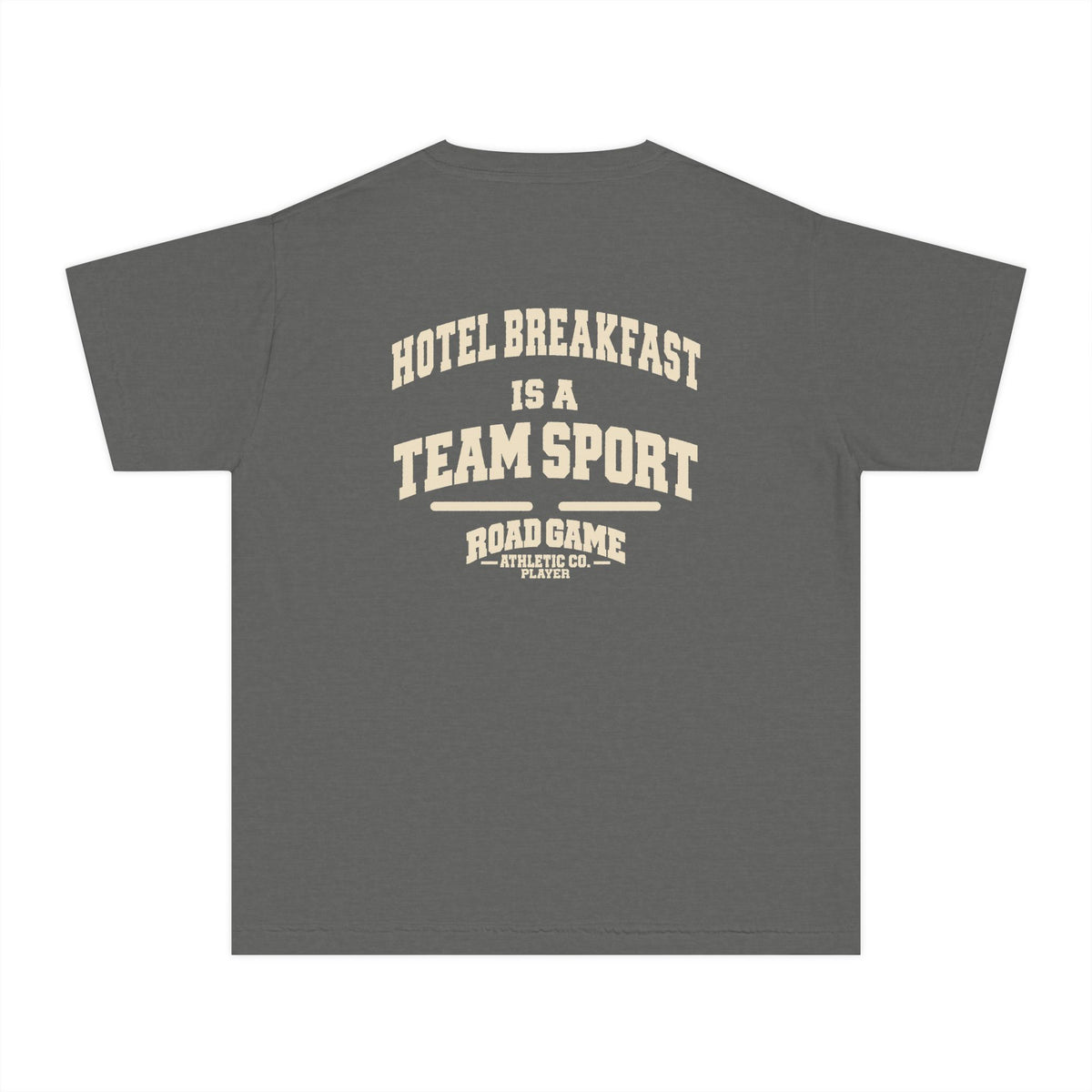 Youth Tee - Hotel Breakfast is a Team Sport - Player Division Kids Shirt