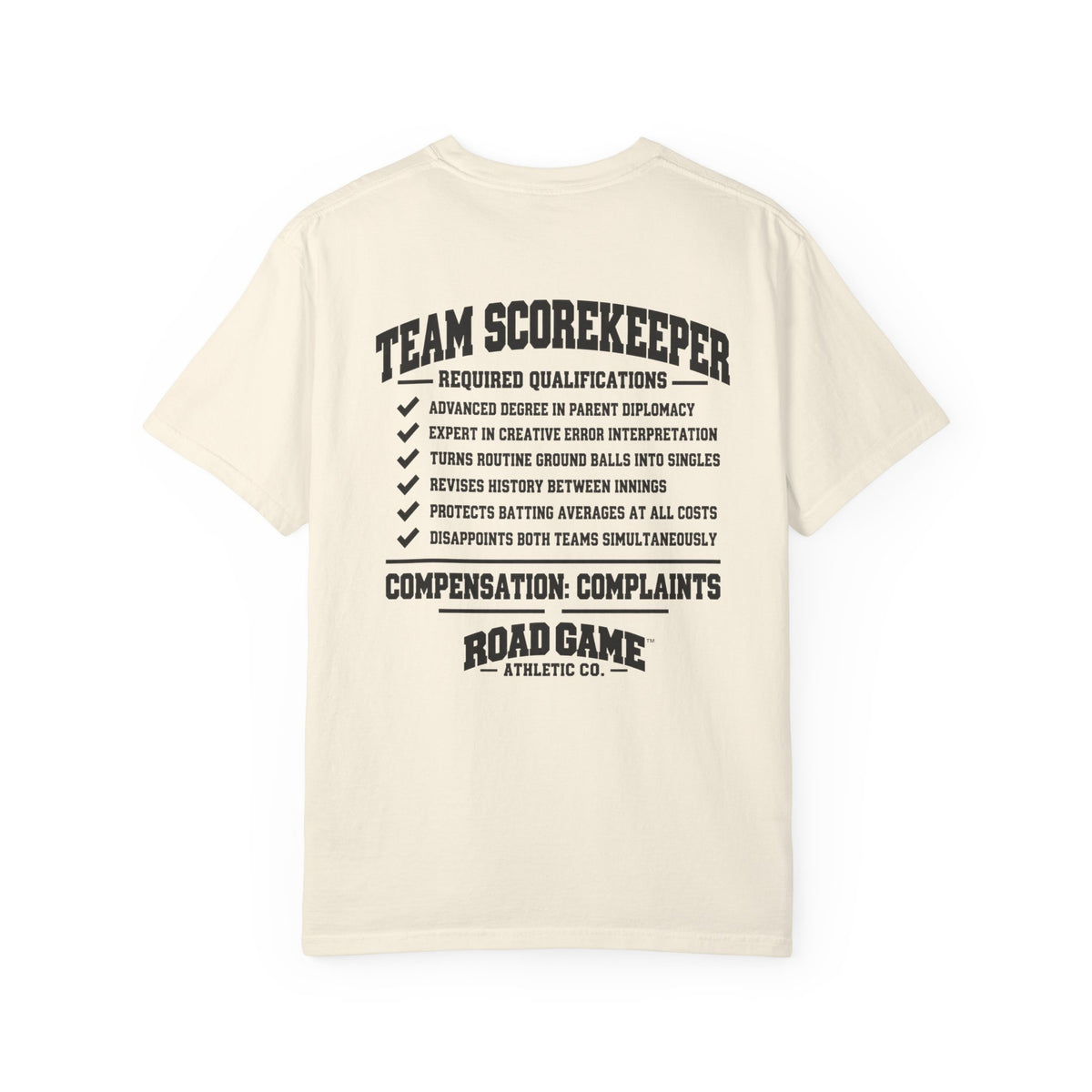 Team Scorekeeper Tee — Sideline Division
