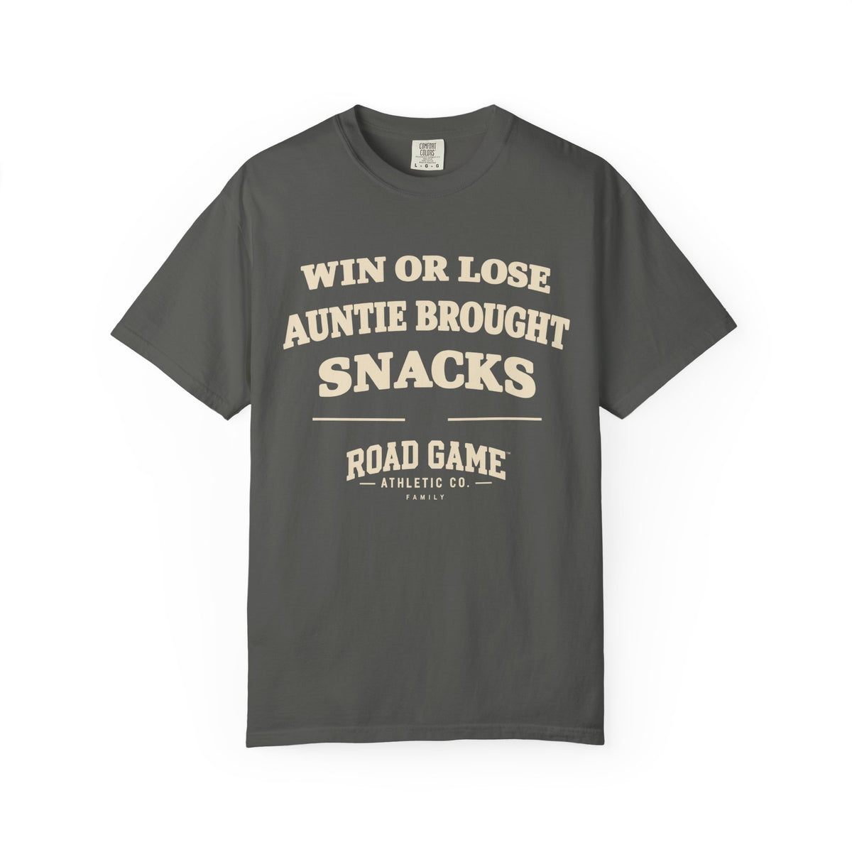 Win or Lose Auntie Brought Snacks Tee — Family Division