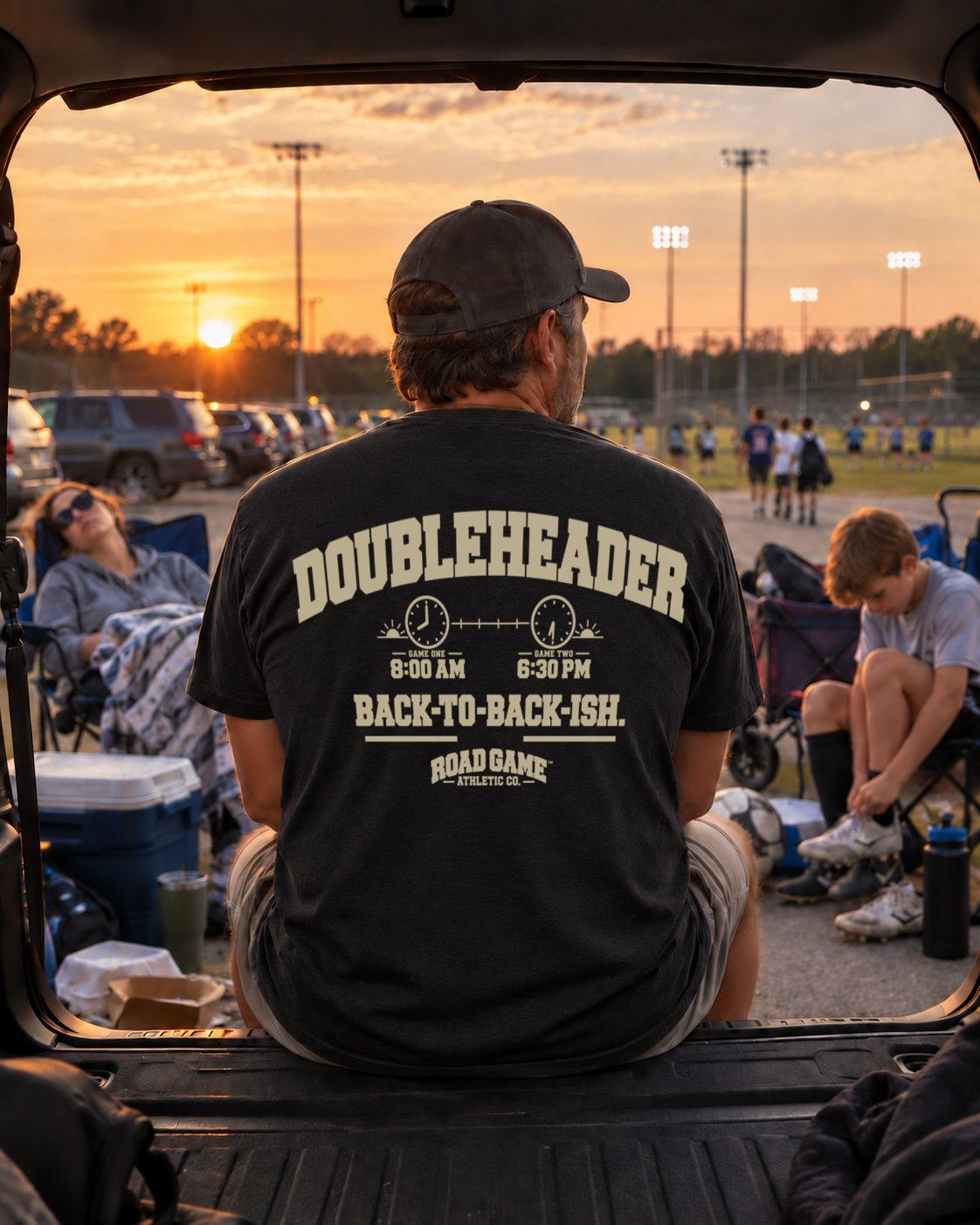 Doubleheader: Back to Back-ish Tee — Sideline Division