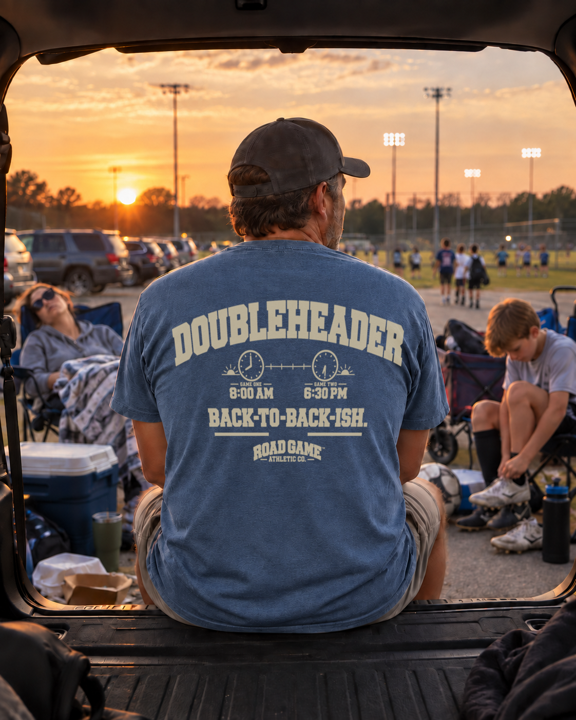 Doubleheader: Back to Back-ish Tee — Sideline Division