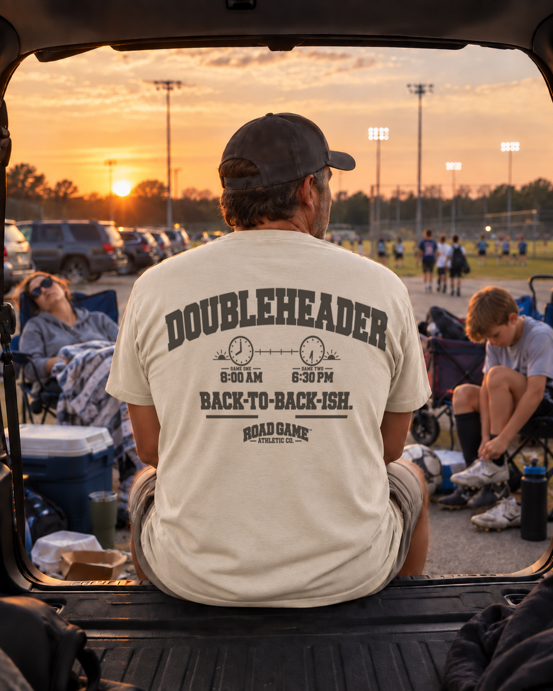 Doubleheader: Back to Back-ish Tee — Sideline Division